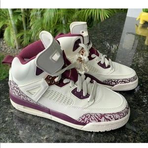 Jordan Spizike Sail Bordeaux Bronze Shoes Sz 3.5Y